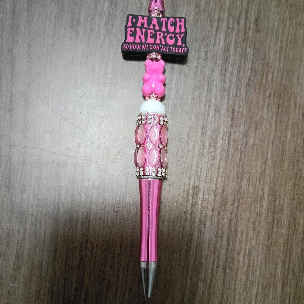 Pink Decorative Ballpoint Pen - I Match Energy
